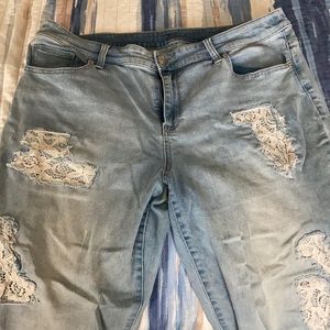 Chico’s platinum ankle jeans.